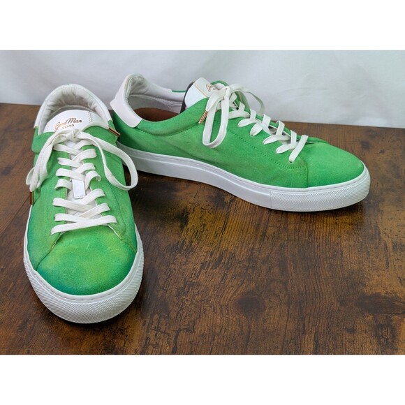 Good Man Brand Legend Low Top Sneakers Green Suede Mens Size US 11 Italy main image 8
